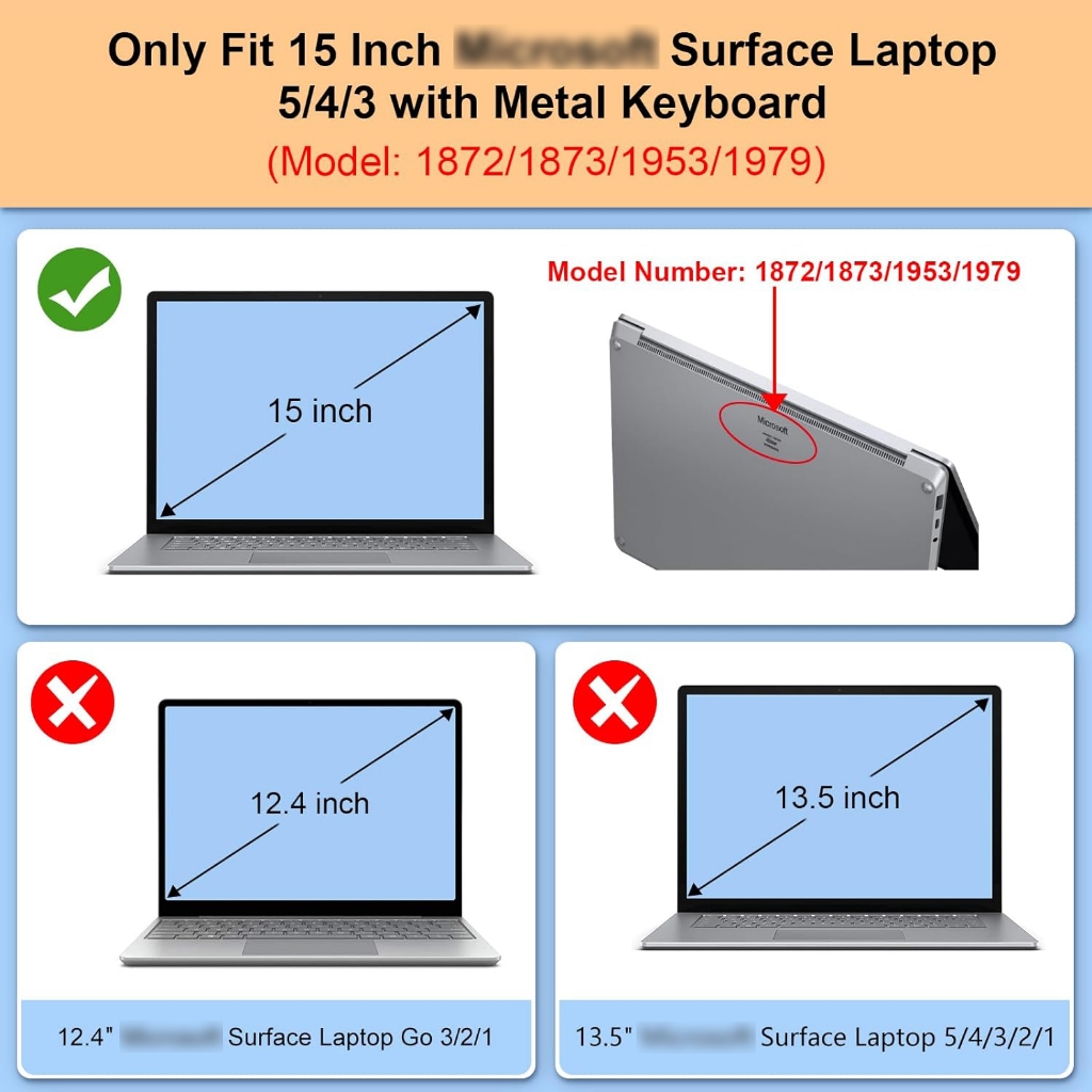 Vỏ Nhựa Bảo Vệ Cho Laptop Bề Mặt 15-inch Surface Laptop 5 4 3