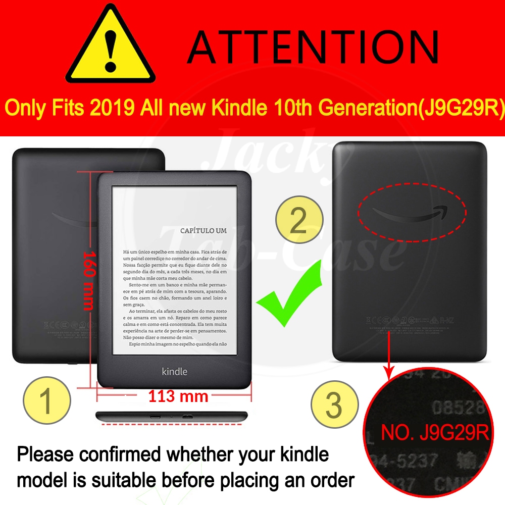 Máy đọc sách điện tử cầm tay Flip Stand Case Thời trang hoa văn PU da bìa vỏ cho Amazon kindle 10th generation 2019 kindle youth lite 6.0inch  Ốp