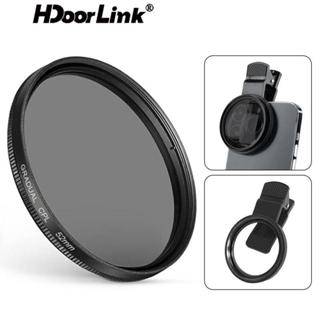 Hdoorlink 52mm Ống kính máy ảnh CPL Phân cực Ống kính điện thoại di động Bộ lọc giảm ánh sáng Starlight Lens Thích hợp cho điện thoại di động
