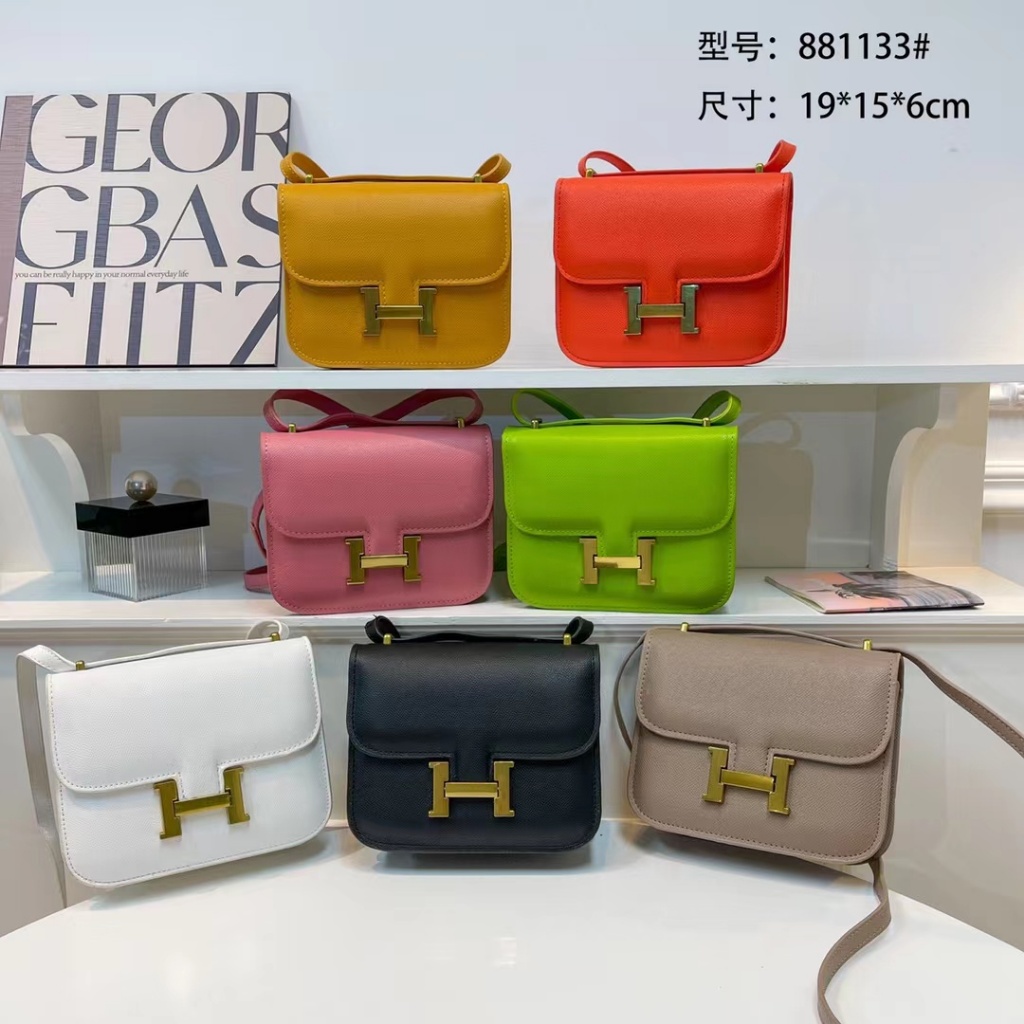 HERMES Túi Xách Da Bò Dáng Vuông Nhỏ Thiết Kế Mới Cao Cấp Thời Trang Cho Nữ