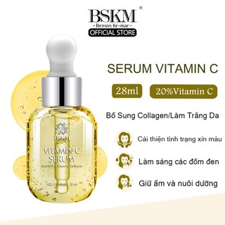BSKM Serum Vitamin C Niacinamide Tự Nhiên Dưỡng Trắng Sáng Da Mặt Làm Mịn Nếp Nhăn Xóa Thâm Nám 28ml