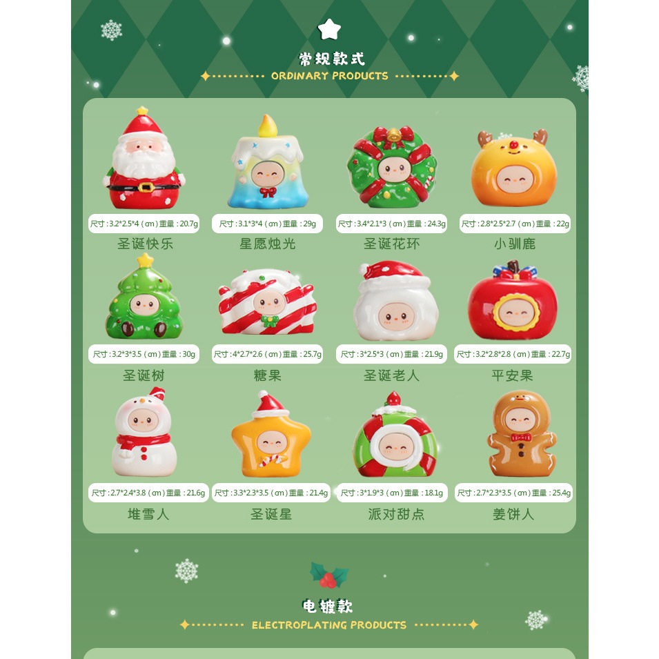 Mô Hình Nhân Vật Hoạt Hình anime Bằng Nhựa resin Dễ Thương Để Bàn Trang Trí Giáng Sinh