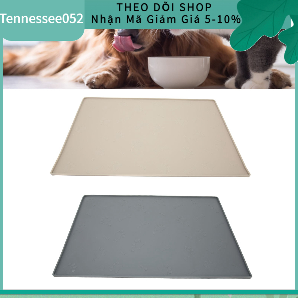 Thảm lót bát thức ăn cho chó mèo - Thảm lót chống văng thức ăn silicon cho Thú Cưng【Tennessee052】