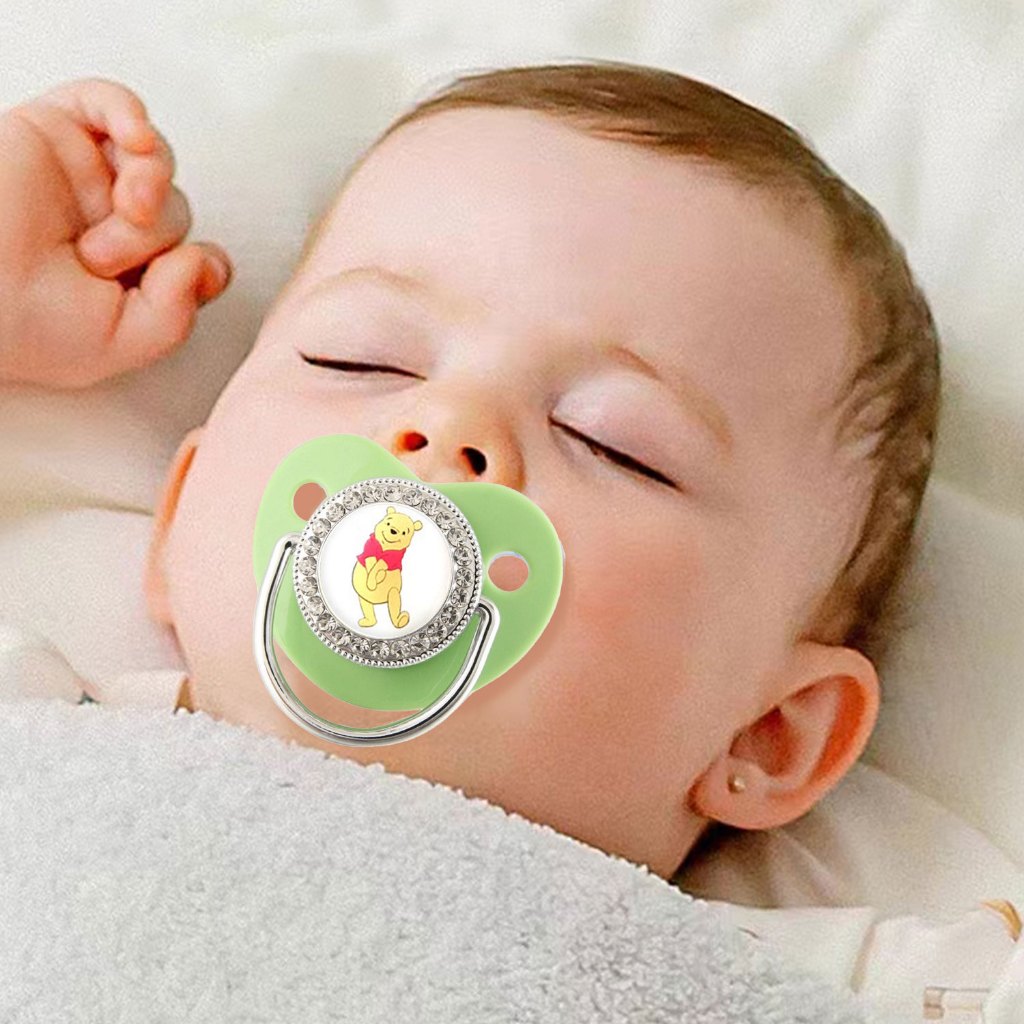 Núm Vú Giả Bằng Silicon Hình mickey minnie Dạng Lỏng Không bpa Cho Trẻ Sơ Sinh 0-3 Tuổi