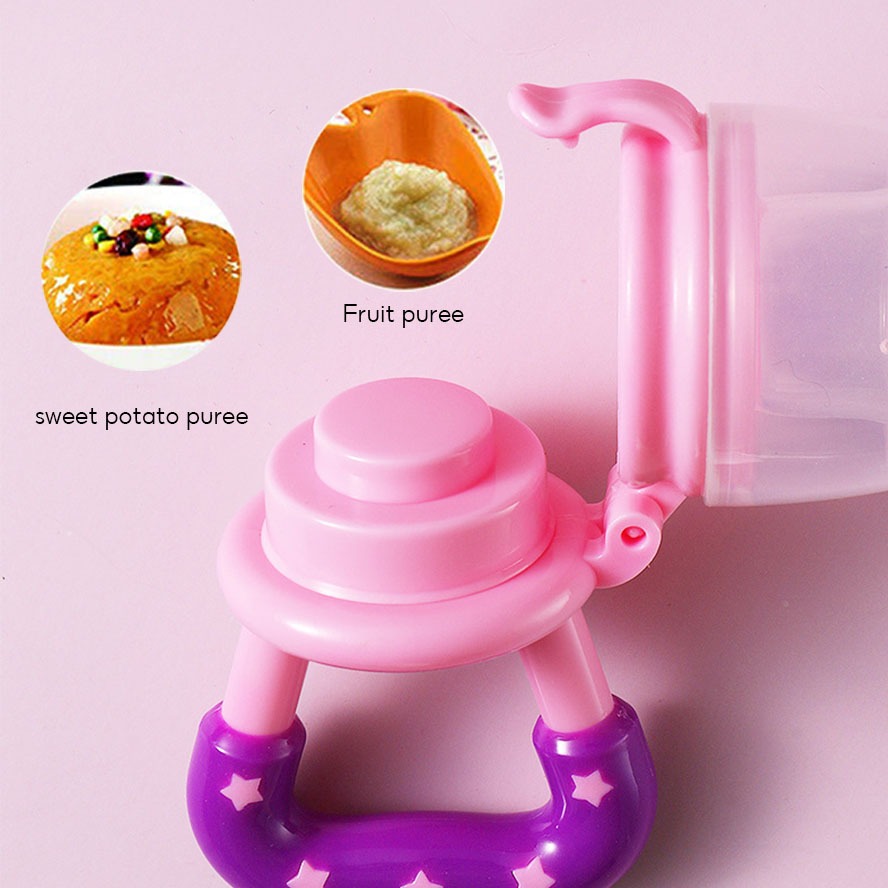 Bình thìa ăn dặm cho bé Bộ 8 trong 1 Thìa silicon Túi nhai Ống hút Cho bé 6 tháng