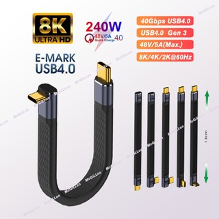 Cáp sạc nhanh usb 4.0 gen3 40gbps fpc 240w 5a type c sang type-c 4 8k @ 60hz