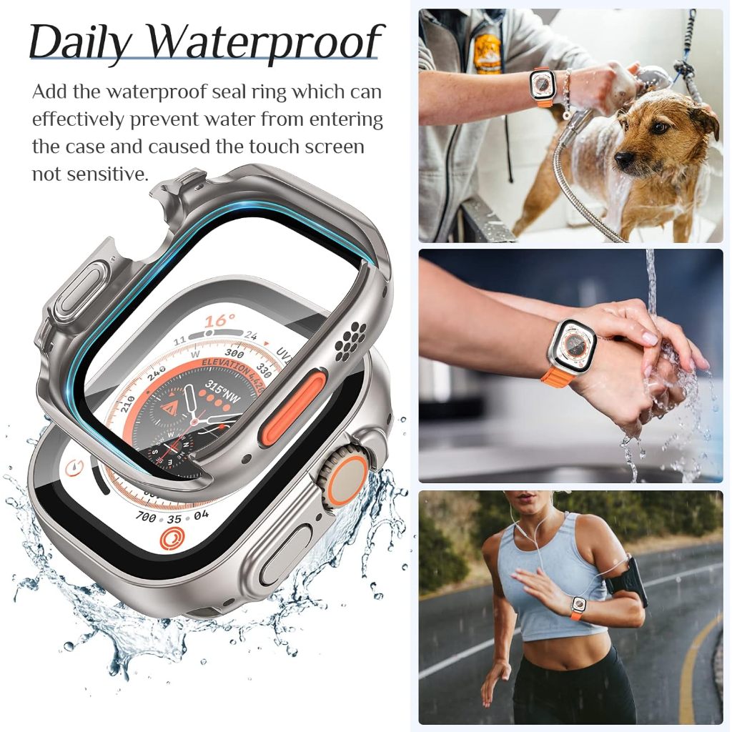 Vỏ Bảo Vệ Chống Nước Cho Apple Watch 8 7 45mm 41mm 360°Ốp Bảo Vệ Toàn Màn Hình Dành Cho iWatch 6 5 4 44mm 40mm 49mm