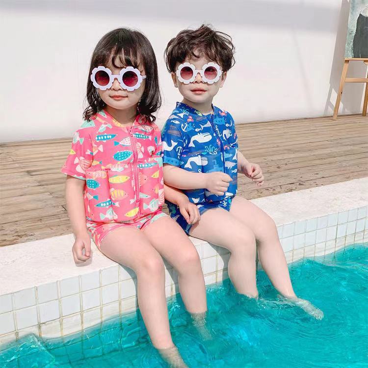 Đồ bơi nổi mới cho trẻ em, bộ đồ lướt sóng cho bé trai và bé gái, đồ bơi dễ thương cho bé