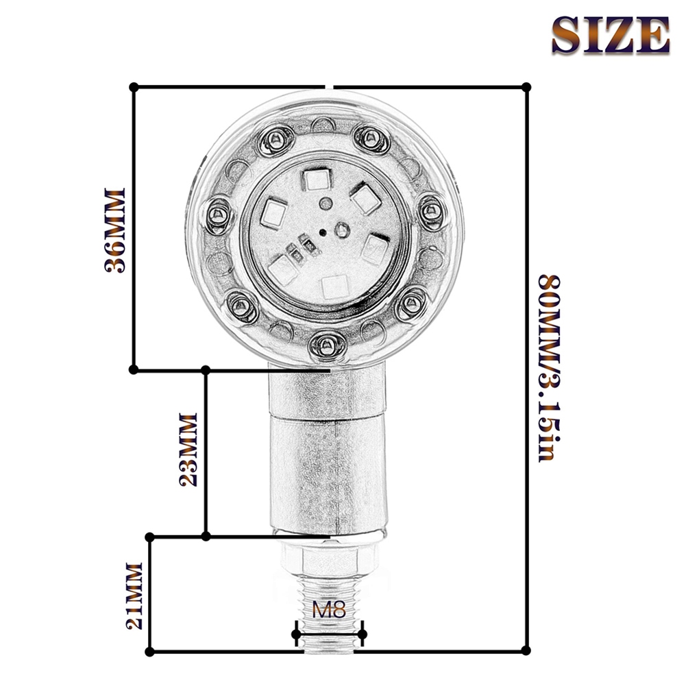 Set 4 đèn xi nhan màu hổ phách cho xe mô tô Harley honda yamaha