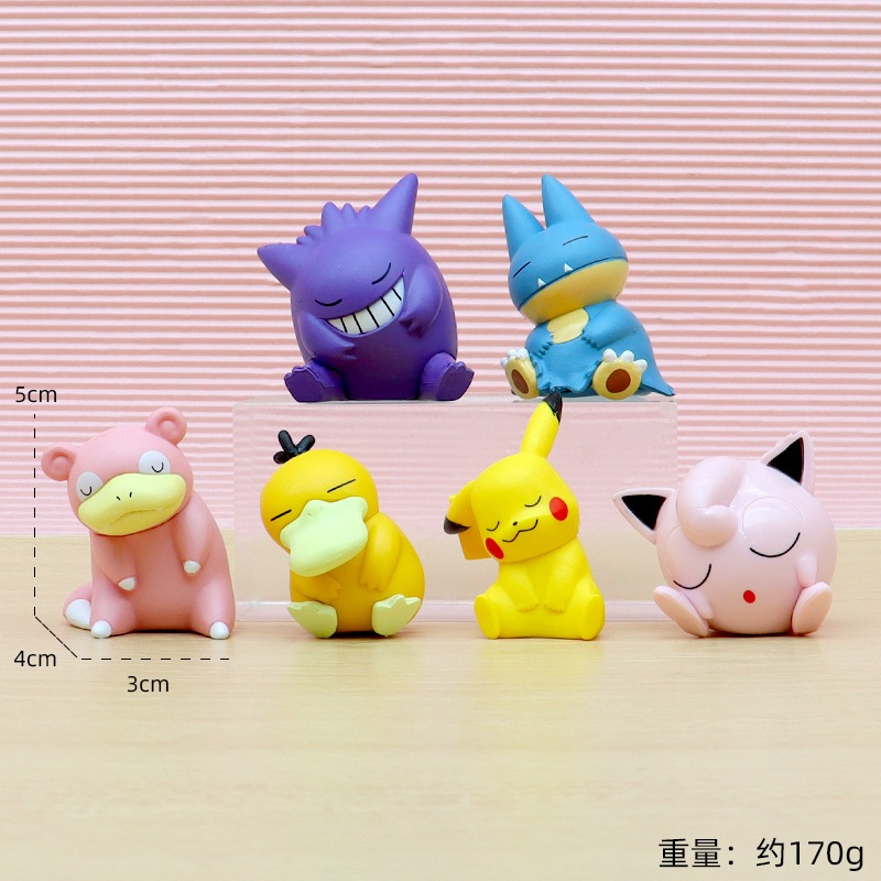 Bộ 6 Mô Hình Nhân Vật pokemon 5cm Trang Trí Bàn Làm Việc