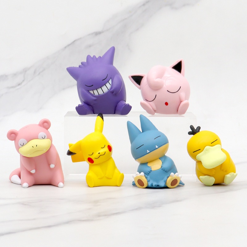 Bộ 6 Mô Hình Nhân Vật pokemon 5cm Trang Trí Bàn Làm Việc