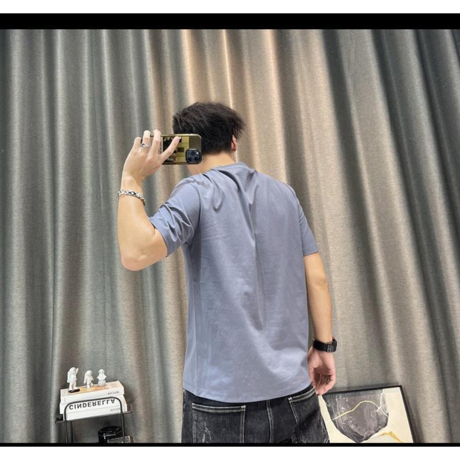 Áo Thun Tay Ngắn Cổ Tròn In Họa Tiết Hoạt Hình Phong Cách Hồng Kông Cá Tính Cho Nam