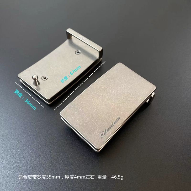 Khóa Thắt Lưng Bằng Titan 00516   Hai Lớp Không Gây Dị Ứng 3.5 Bằng Hợp Kim Titan Cho Nam