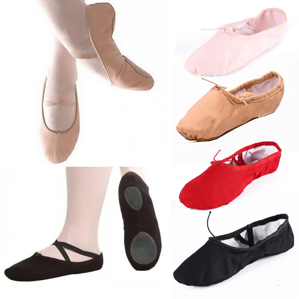 Giày Múa Ba Lê Mũi Nhọn Mềm Mại Cho Người Lớn Và Trẻ Em