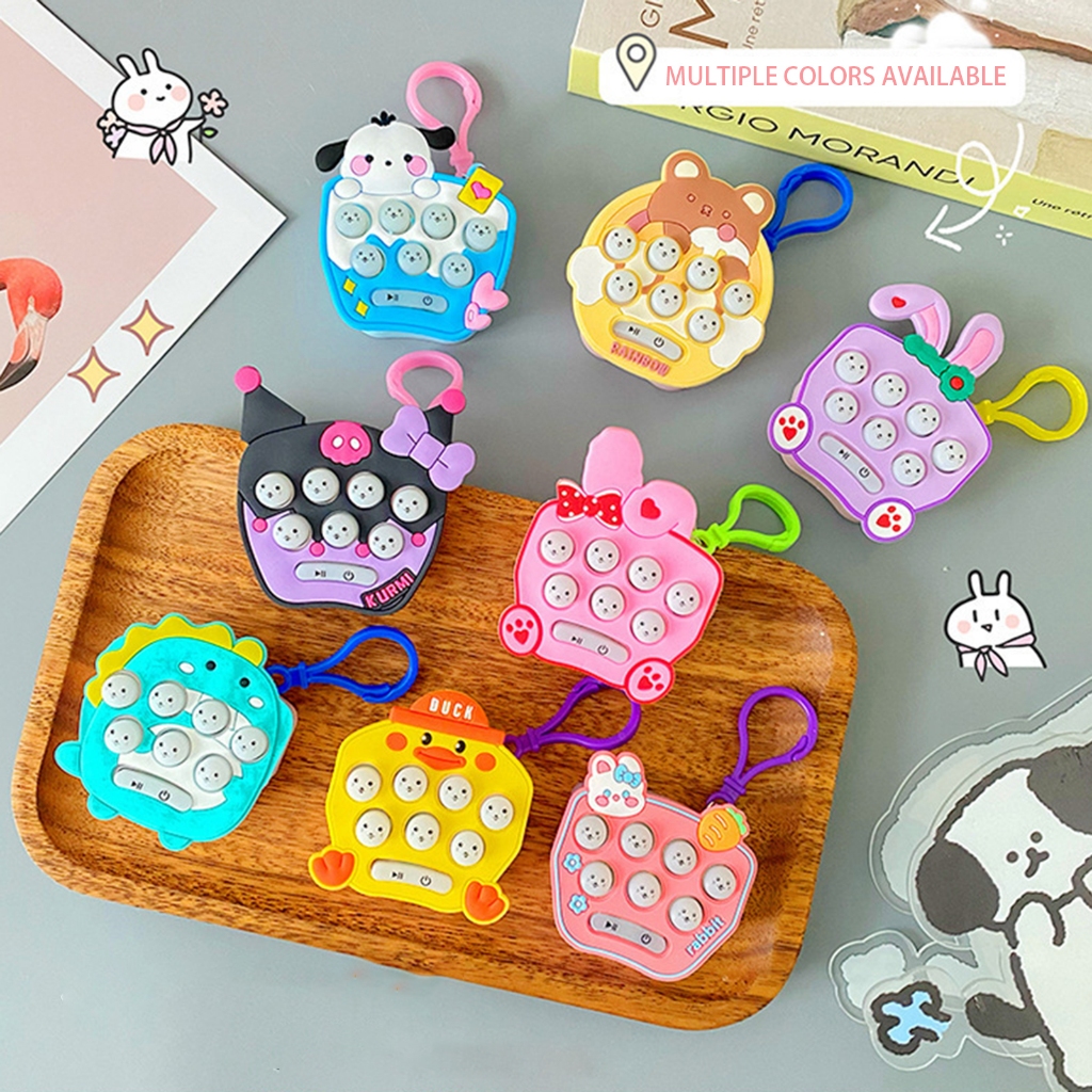 Móc Khóa mini Siêu Dễ Thương Khi Chơi game whac-a-mole pop it