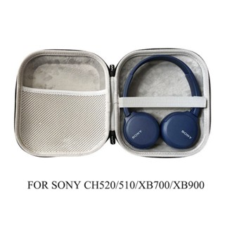  Túi đựng tai nghe vỏ cứng Thích hợp cho SONY CH510 CH500 WH-XB900N XB700 Hộp đựng tai nghe SONY Túi lưu trữ màu đen  Da lộn bên trong được nâng cấp  