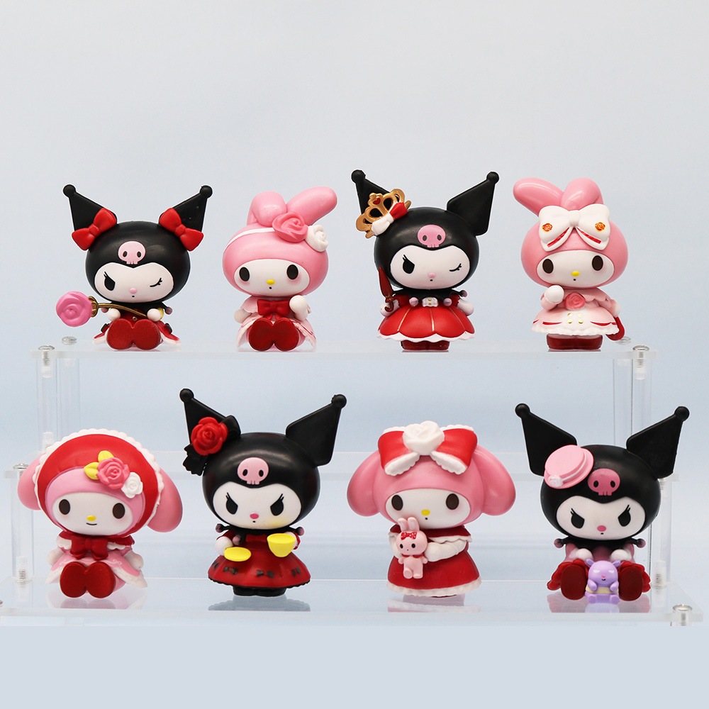 SANRIO Bộ 8 Mô Hình Nhân Vật Phim Hoạt Hình kuromi my melody