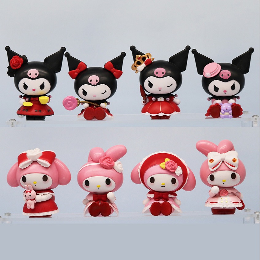SANRIO Bộ 8 Mô Hình Nhân Vật Phim Hoạt Hình kuromi my melody