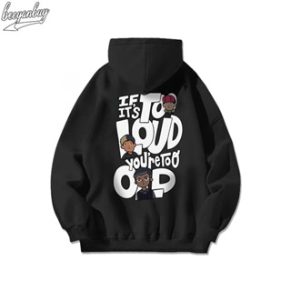 Áo khoác nỉ nam BEEYANBUY hoodie cotton boy phố vintage form rộng in hình unisex 100% cotton-Y0583