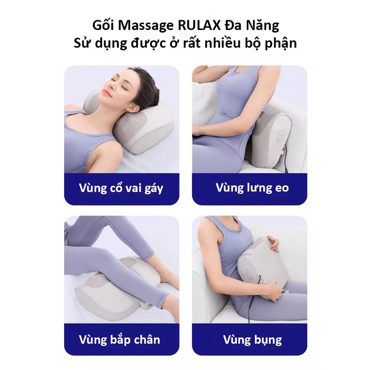Jinkairui Gối Massage Hồng Ngoại Sử dụng đa chức năng