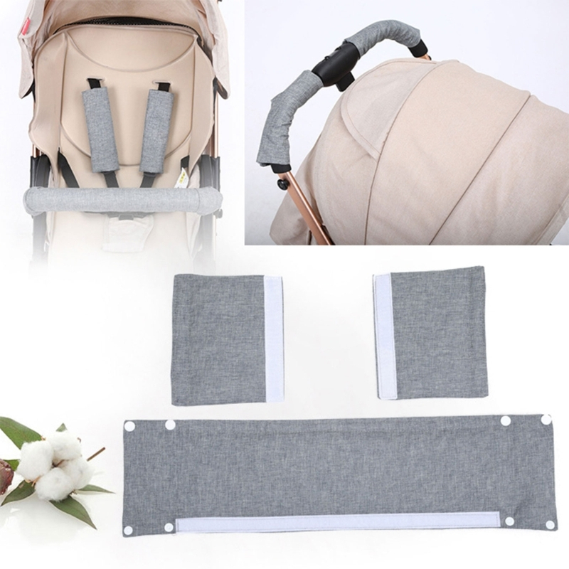 Vỏ Bọc Tay Lái Xe Đẩy Em Bé Có Dây Đeo Dính Tiện Dụng