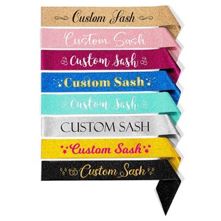 Cá nhân Riêng tư Tùy chỉnh Vải long lanh Tiệc Sash cho sinh nhật Vòi hoa sen cô dâu Kỷ niệm ngày lễ tắm cho em bé Khăn tắm tùy chỉnh độc quyền