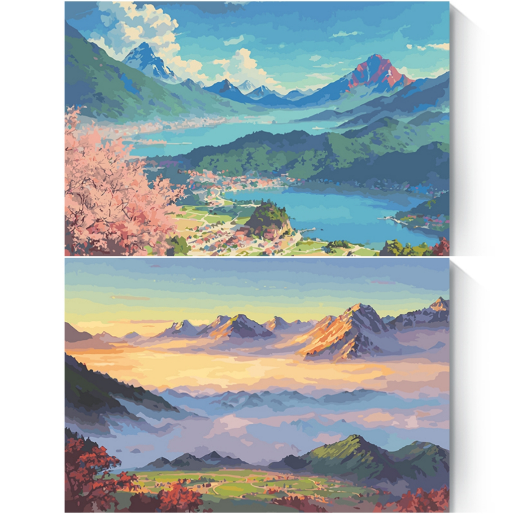 Drofe-40*60cm-tranh tô màu theo số-tranh số hoá-tranh sơn dầu số hoá-Tranh Số Hoá-Tranh số hóa-tranh