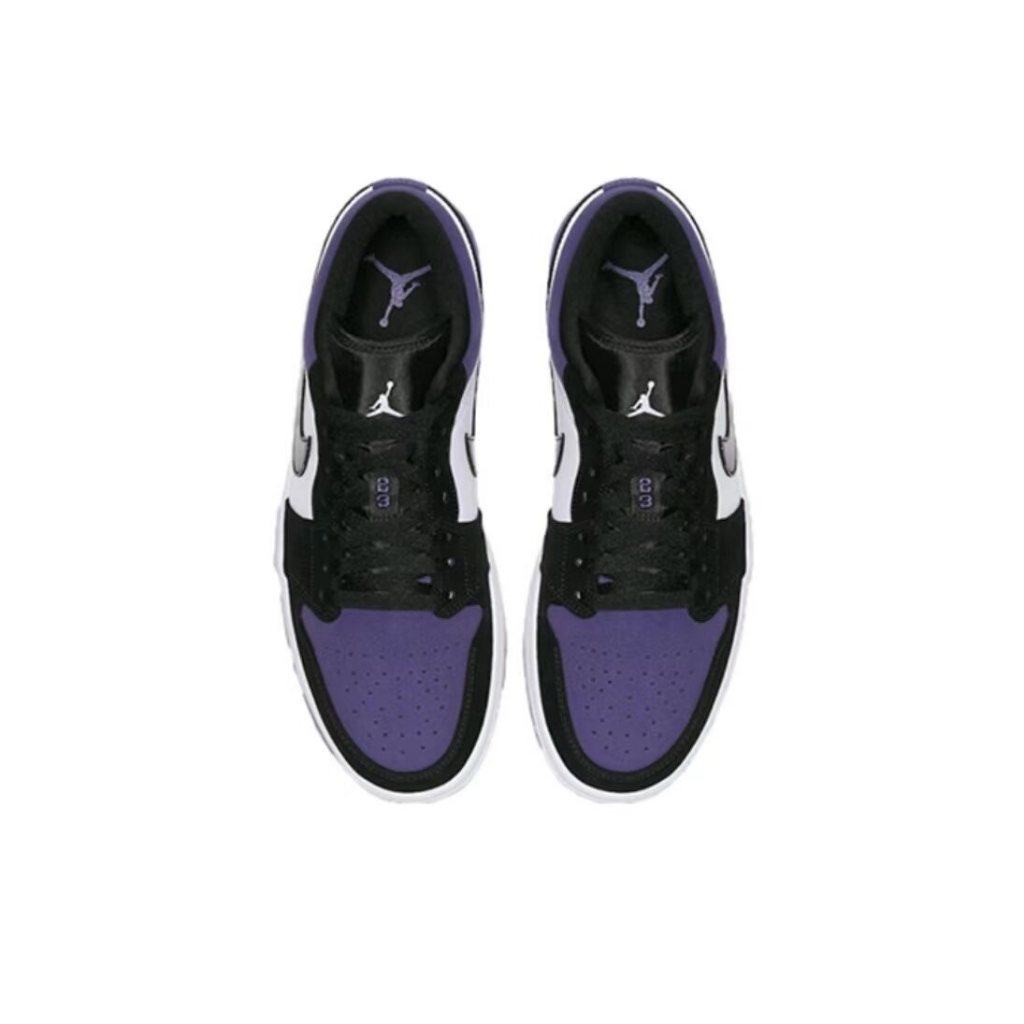 Giày thể thao nam Air Jordan 1 Low Court Tím đen mũi tím giày thể thao