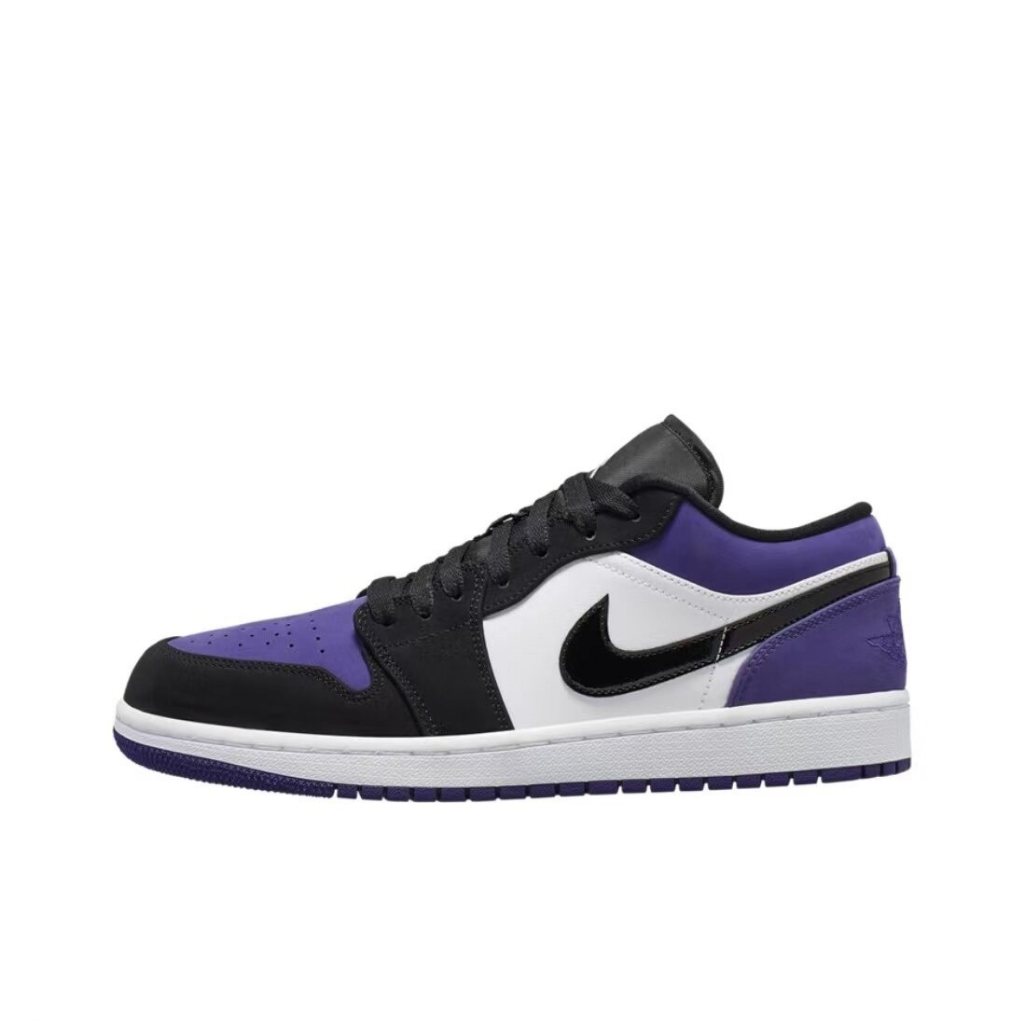 Giày thể thao nam Air Jordan 1 Low Court Tím đen mũi tím giày thể thao