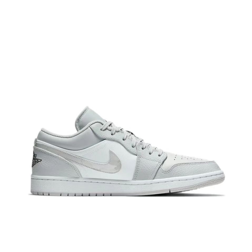 Giày thể thao nam Air Jordan 1 Low "White Camo" rằn ri trắng xám giày thể thao