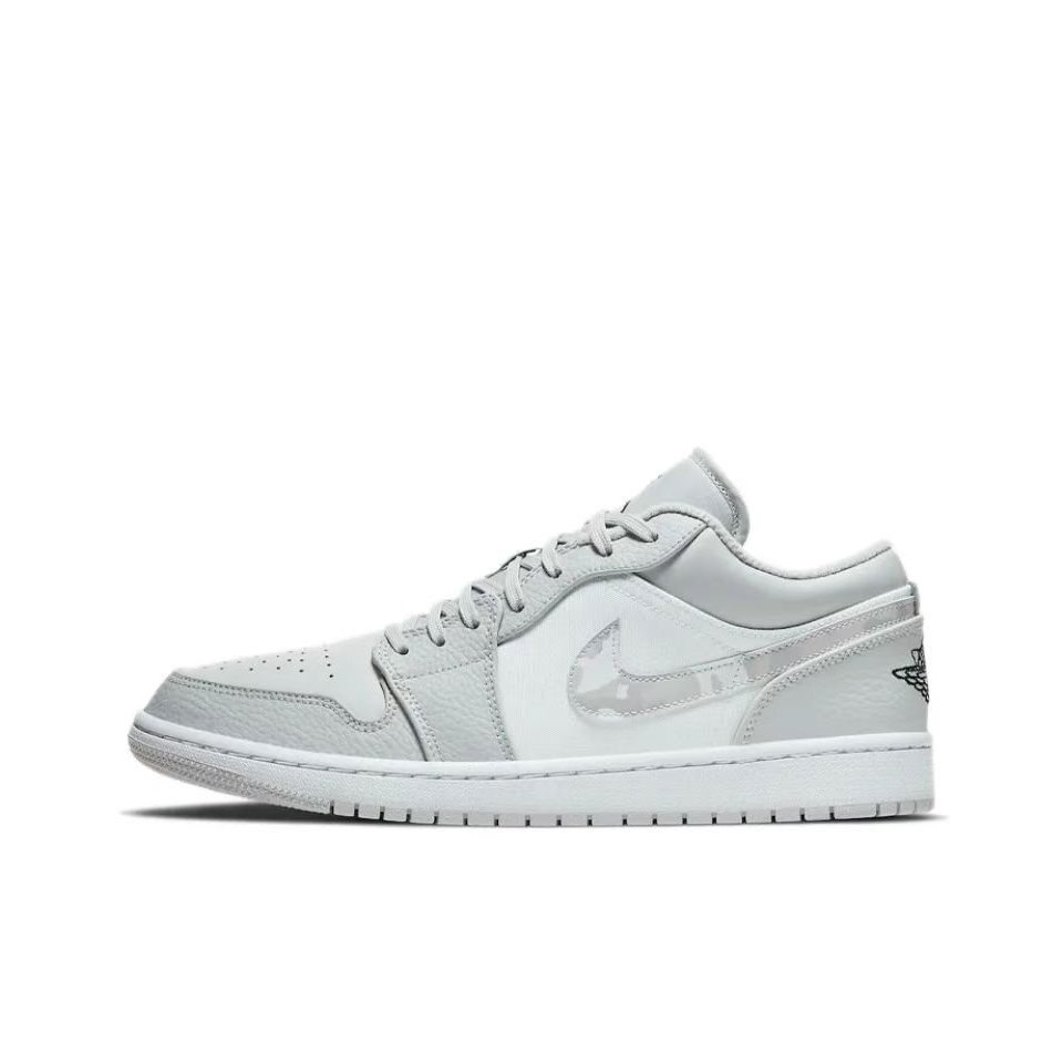 Giày thể thao nam Air Jordan 1 Low "White Camo" rằn ri trắng xám giày thể thao