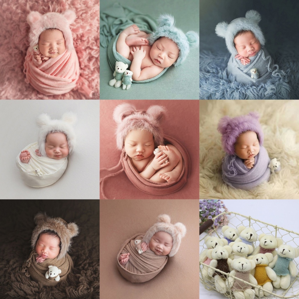 Set 2 Món Đồ Chơi Thỏ Chụp Ảnh Dễ Thương Cho Bé