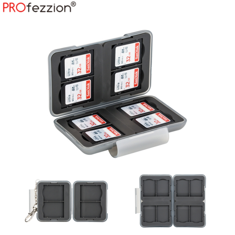 PROfezzion PCB-SD Hộp đựng thẻ nhớ dung lượng lớn để giữ 4/8 SD và 8/16 Thẻ Micro SD Túi lưu trữ thẻ máy ảnh Hộp bảo vệ chống nước