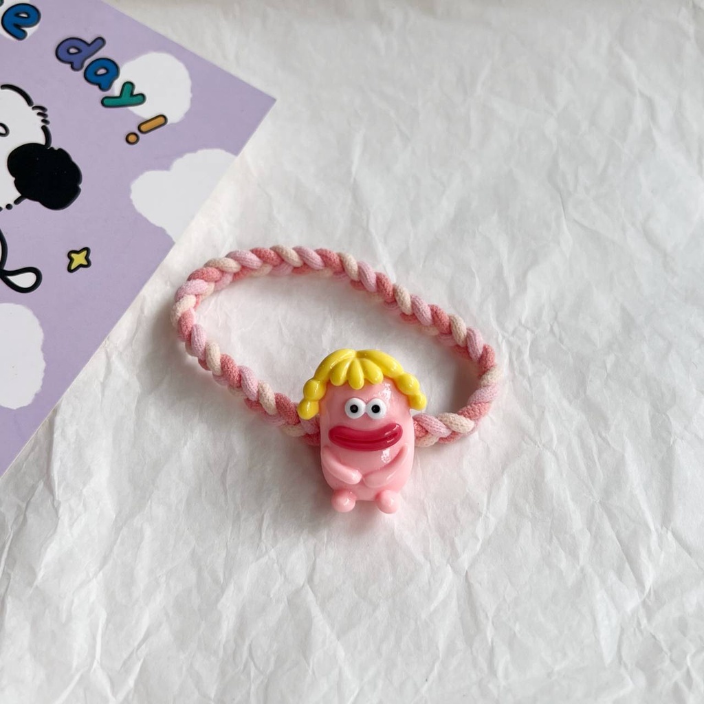 🎀 yakult 🎀Hoạt Hình Dây Cột Tóc Cao Su Họa Tiết Trái Tim Nhiều Màu Sắc Dễ Thương Cho Bé Gái