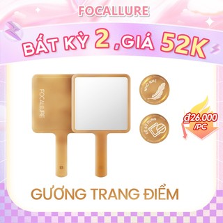 Focallure #Gương Trang Điểm Cầm Tay Màu Vàng Hổ Phách Dễ Thương