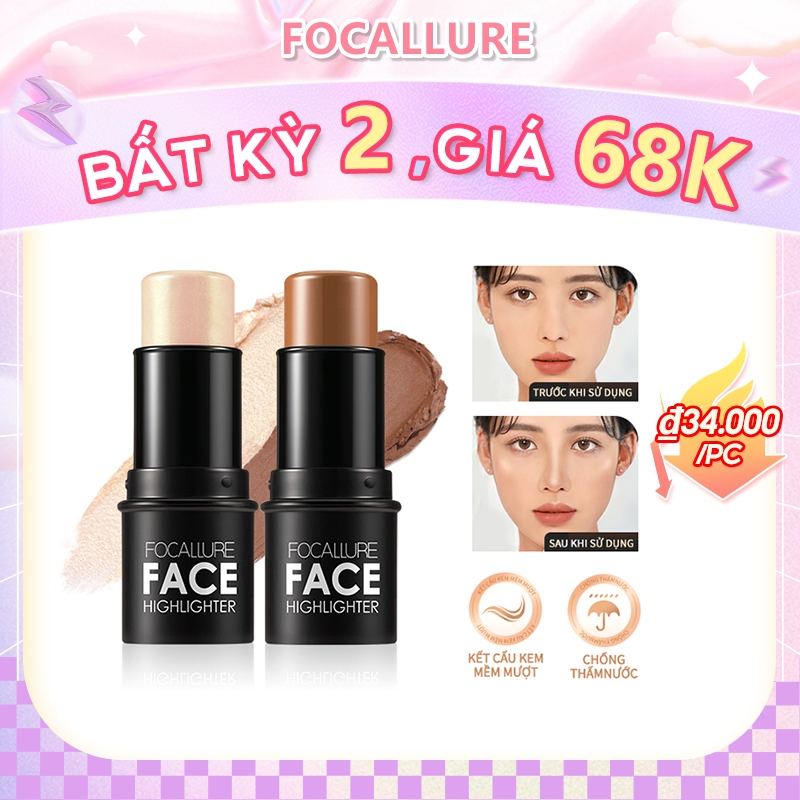 Kem bắt sáng/tạo khối FOCALLURE gồm 4 tông màu tùy chọn 6g
