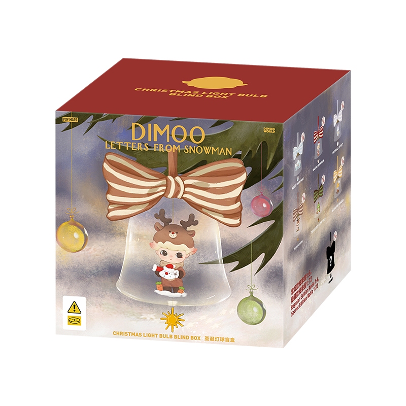 POP MART Dimoo Letters from Snowman Series-Christmas Light Bulb Blind Box