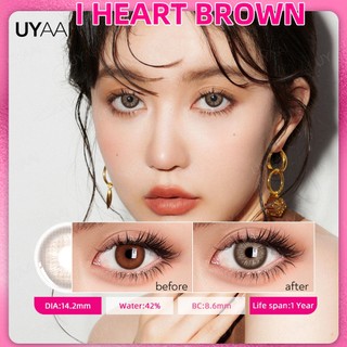 Irislens 1 Cặp Kính Áp Tròng Hình Trái Tim iris Thoải Mái Thích Hợp Cho Trang Điểm 14.2mm Có Thể Sử Dụng Trong 1 Năm