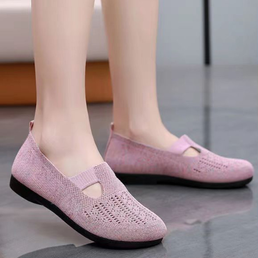 Giày Thể Thao Đế Mềm Nhẹ Co Giãn Thoáng Khí Dành Cho Nữ