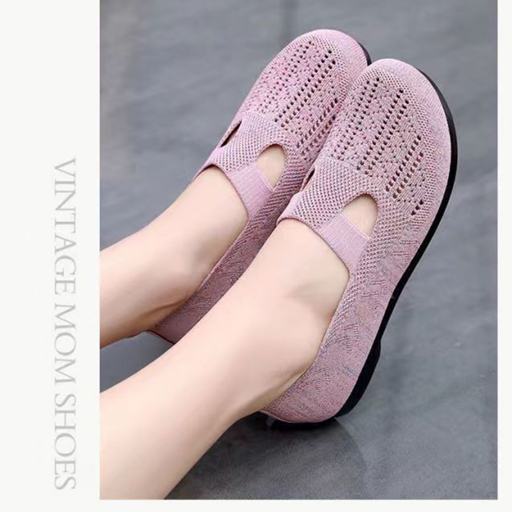 Giày Thể Thao Đế Mềm Nhẹ Co Giãn Thoáng Khí Dành Cho Nữ