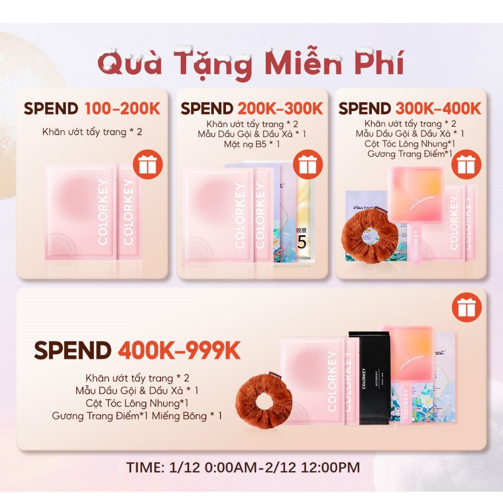 Son môi Colorkey mini tông lì ánh nhũ kết cấu mịn như nhung sắc tố cao lâu trôi 1g