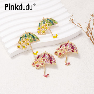 Pinkdudu Bông tai thả ô mới Cá tính phóng đại Bông tai hợp kim hợp thời trang Món quà trang sức cho phụ nữ PD1765