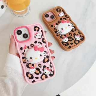 Dễ Thương Ốp Điện Thoại Silicon Mềm Có Đế Đỡ Hình Mèo kitty Cho iphone 15promax 15 14promax 14 13promax 13 12promax 11 pro max