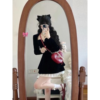 Cocorygirl Đầm Dài Tay Dáng Chữ a Phong Cách Hàn Quốc Thời Trang Cho Nữ