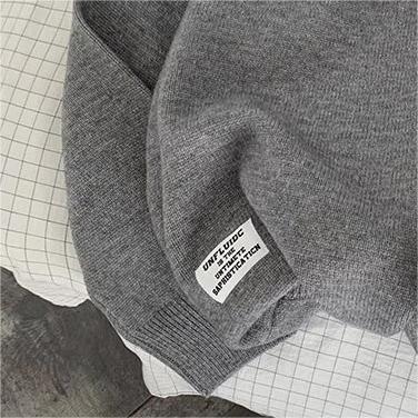 Giảm Giá Lớn Áo sweater Dệt Kim Tay Dài Mềm Mại Màu Trơn Giả Hai Lớp Thời Trang Và Thoải Mái Phong Cách ins Dành Cho Nam