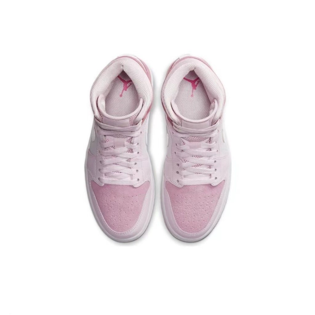 Giày thể thao nam Air Jordan 1 Mid Digital Pink Ladies Digital Powder Cherry Blossom Powder giày thể thao