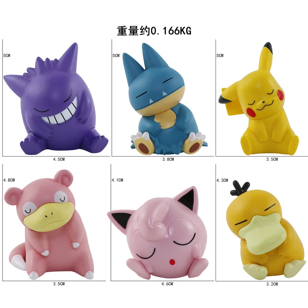 Set 6 Mô Hình Đồ Chơi pokemon 4-5cm