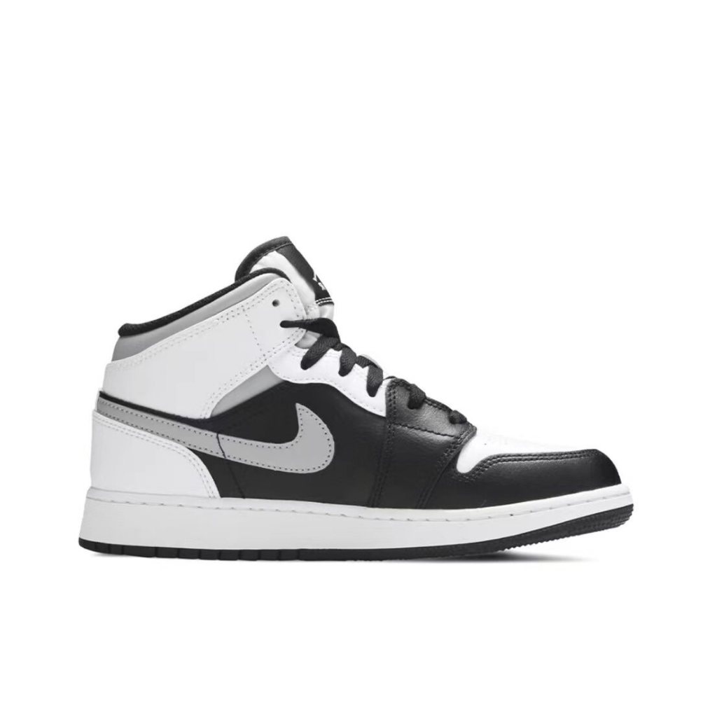 Giày thể thao nam Air Jordan 1 Mid "Little Panda" Xám Trắng Đen giày thể thao