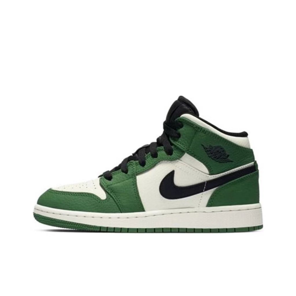 Giày thể thao nam Air Jordan 1 Mid  mũi xanh trắng giày thể thao