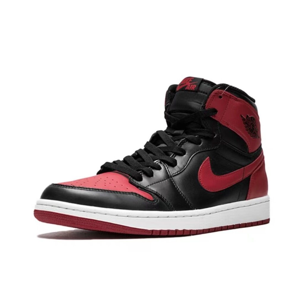 Air 1 bred Giày thể thao nam giày thể thao phong cách đen và đỏ